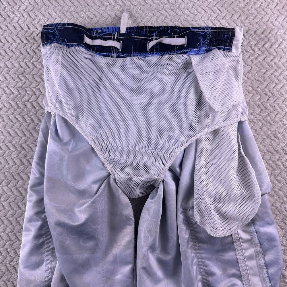 AIRWALK Men’s Size Small SWIM TRUNKS BOARD SHORTS Blue Floral Mesh Lining‎ - Picture 12 of 14